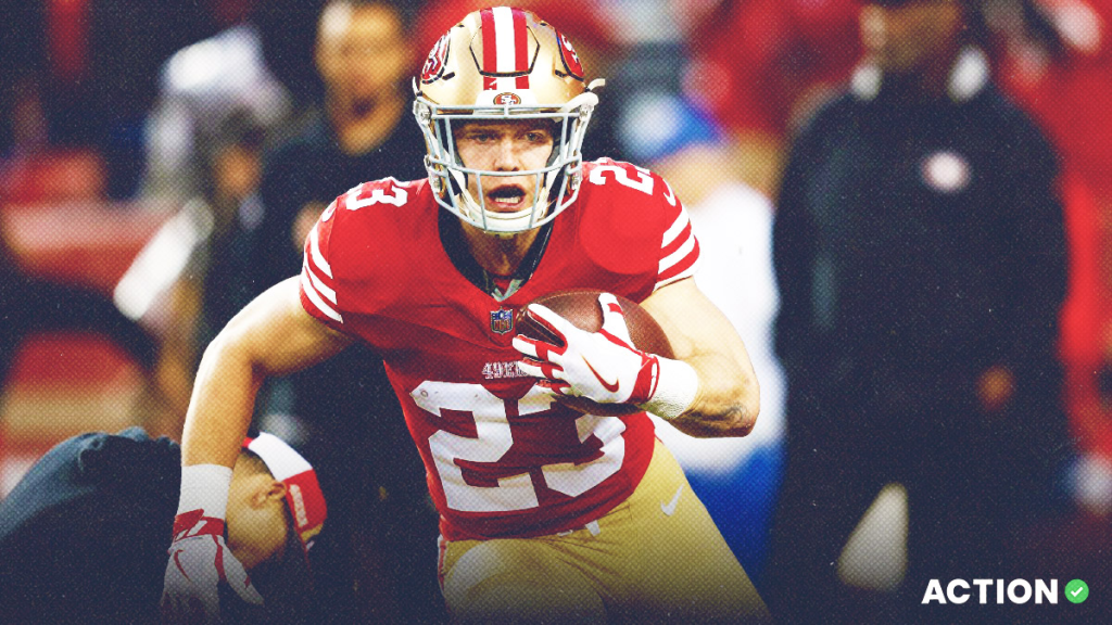 49ers RB Christian McCaffrey (Photo Cred: Action Network)