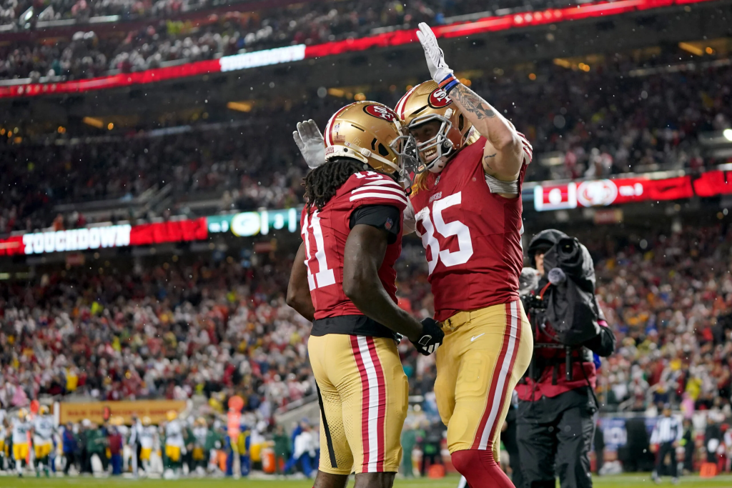 49ers WR Brandon Aiyuk scored a touchdown tonight (Photo Cred: Pro Football Nettwork)